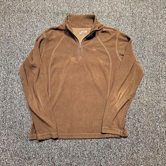 Columbia Fleece Zip-Up Jacket – Brown – Size L - Picture 2 of 6